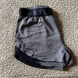 Under Armour black and grey shorts